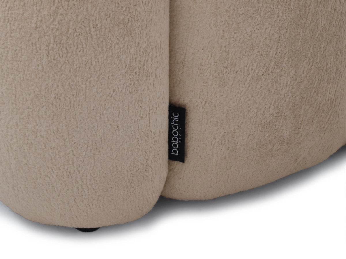 Canapé droit fixe 3 places CURVY tissu chenille