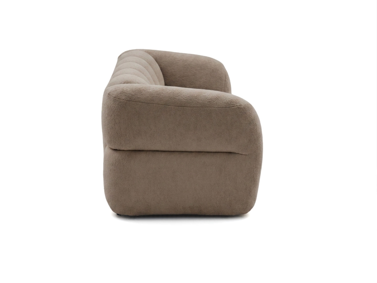 Canapé droit fixe 3 places CURVY tissu chenille