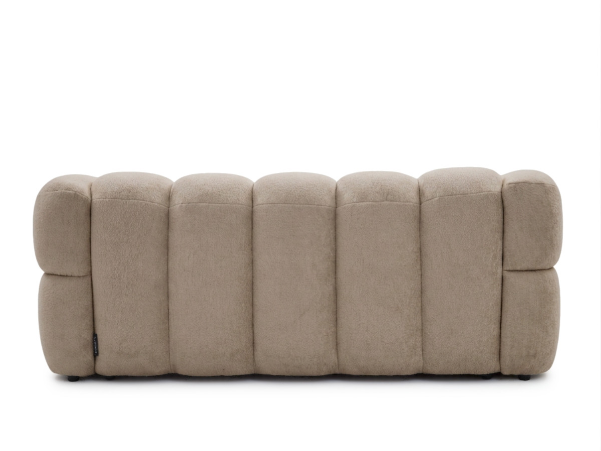 Canapé droit fixe 3 places CURVY tissu chenille