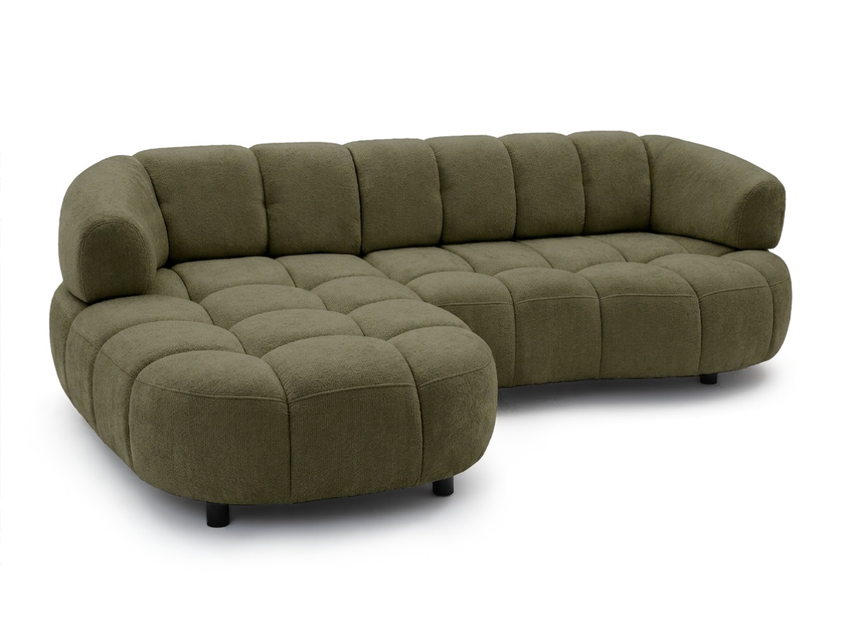 canapé d'angle avance-recule électrique lovely kolorowy vert