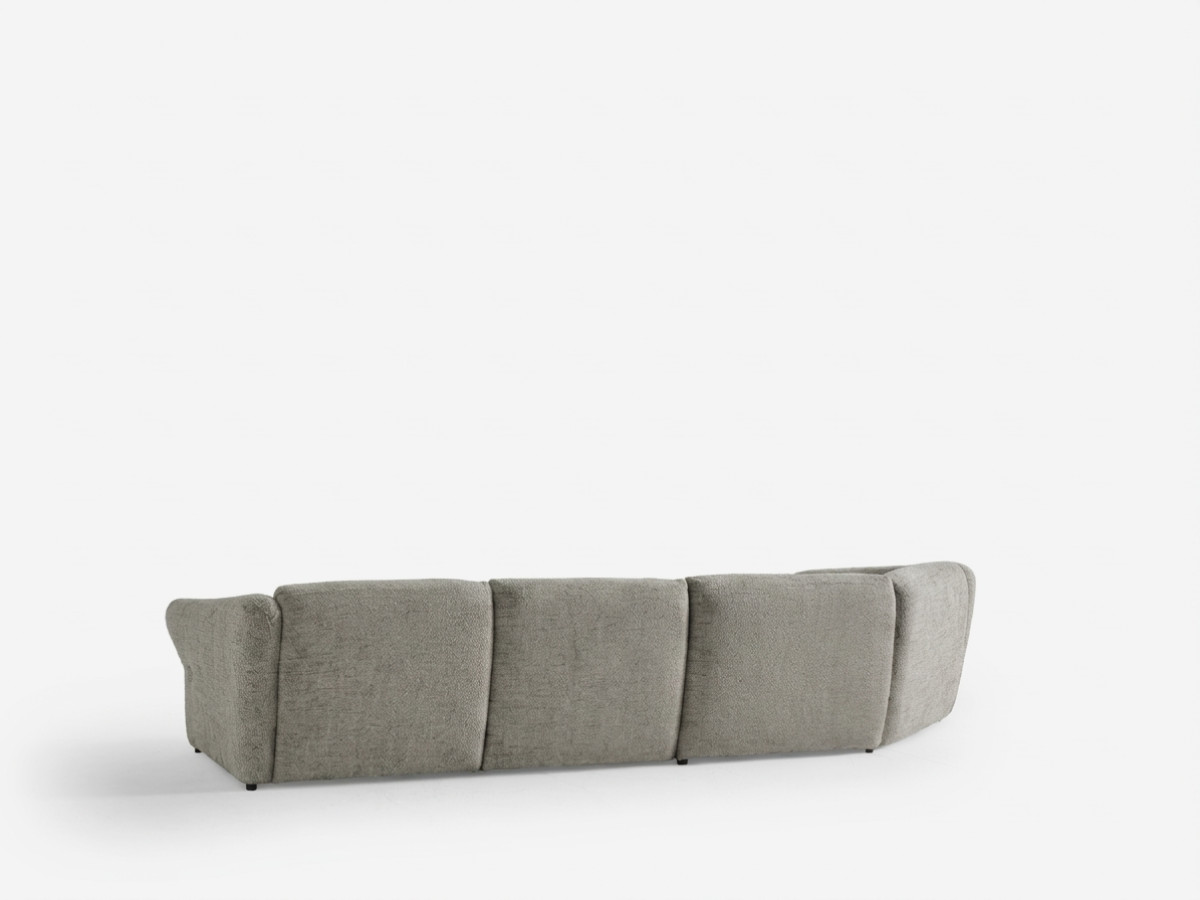 Vaste 4-zit zetel MARBLE van gemêleerde stof