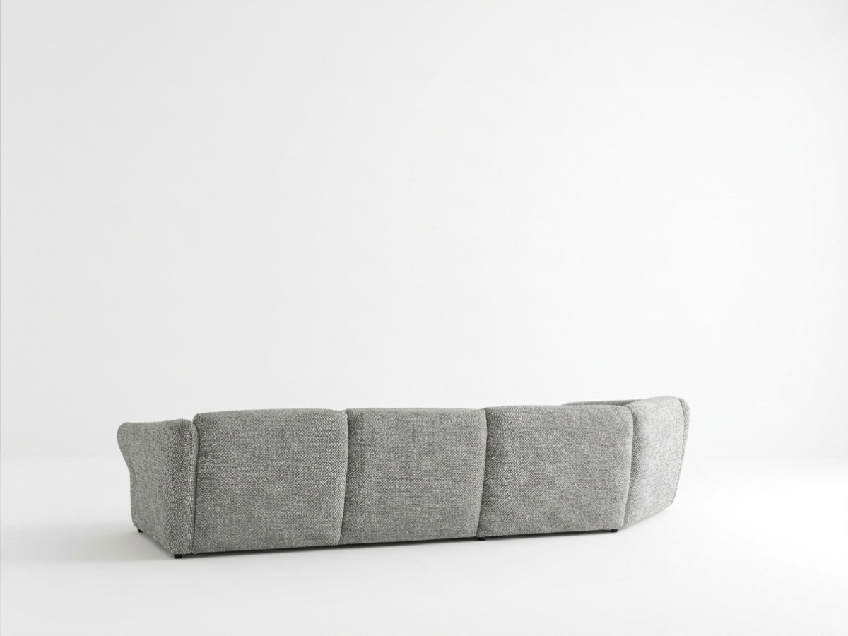 Vaste 4-zit zetel MARBLE van gemêleerde stof