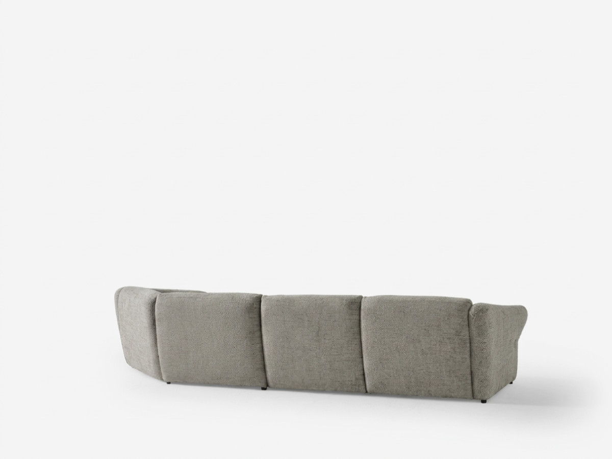 Vaste 4-zit zetel MARBLE van gemêleerde stof