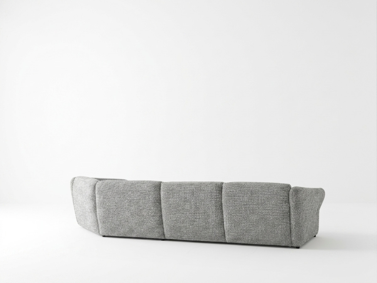 Vaste 4-zit zetel MARBLE van gemêleerde stof