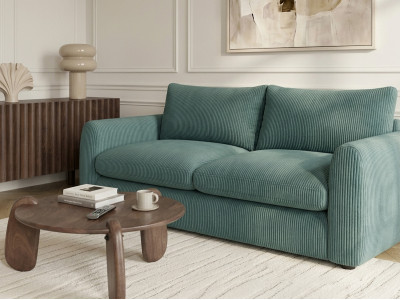 Canapé droit convertible ouverture express 3 places ARCHI tissu velours côtelé