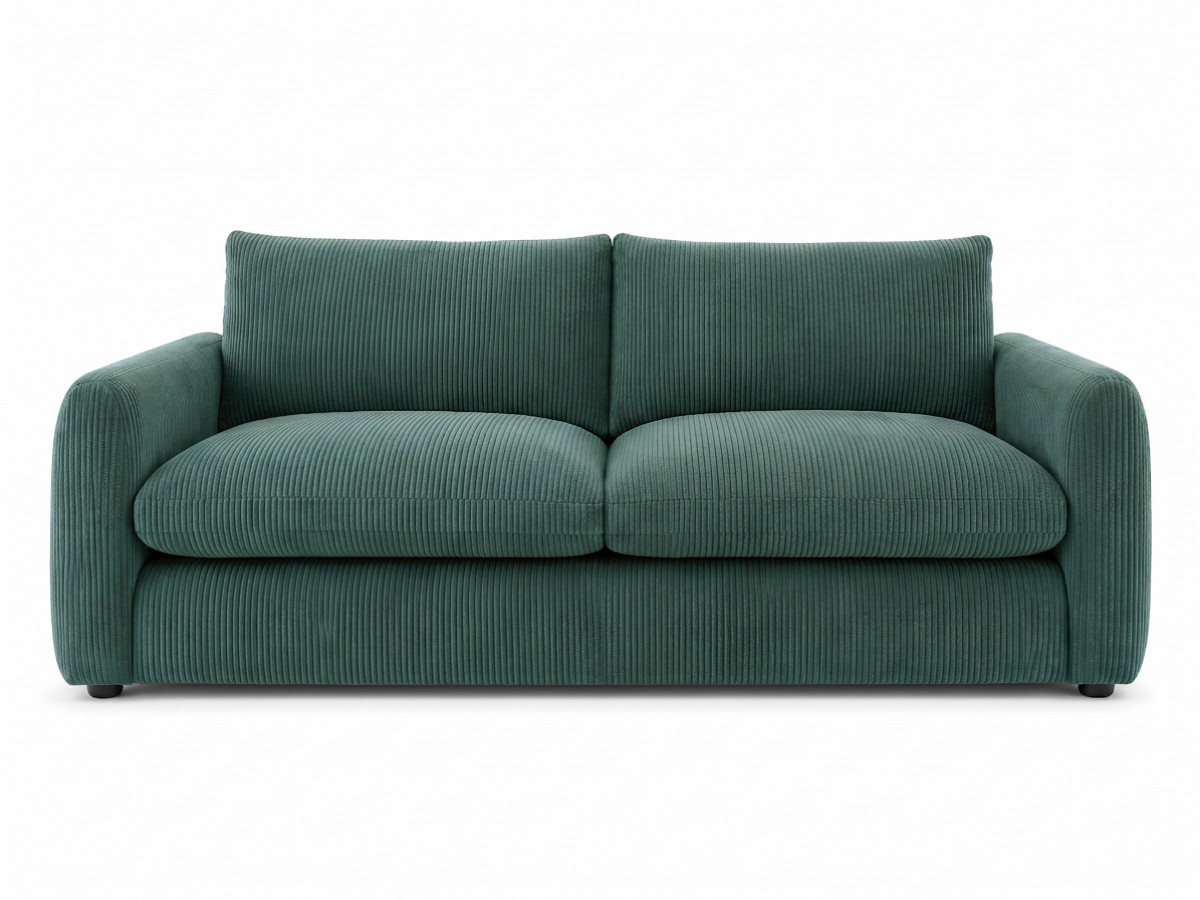 Canapé droit convertible ouverture express 3 places ARCHI tissu velours côtelé gaufré