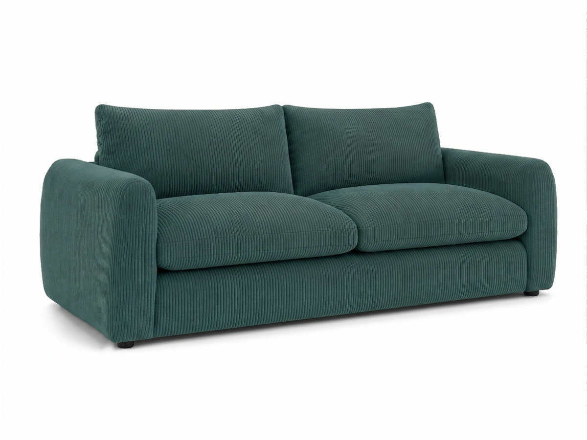Canapé droit convertible ouverture express 3 places ARCHI tissu velours côtelé gaufré