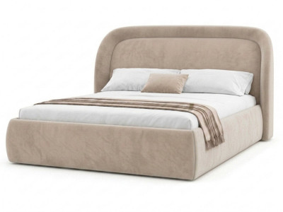 Lit coffre SAM tissu velours lisse