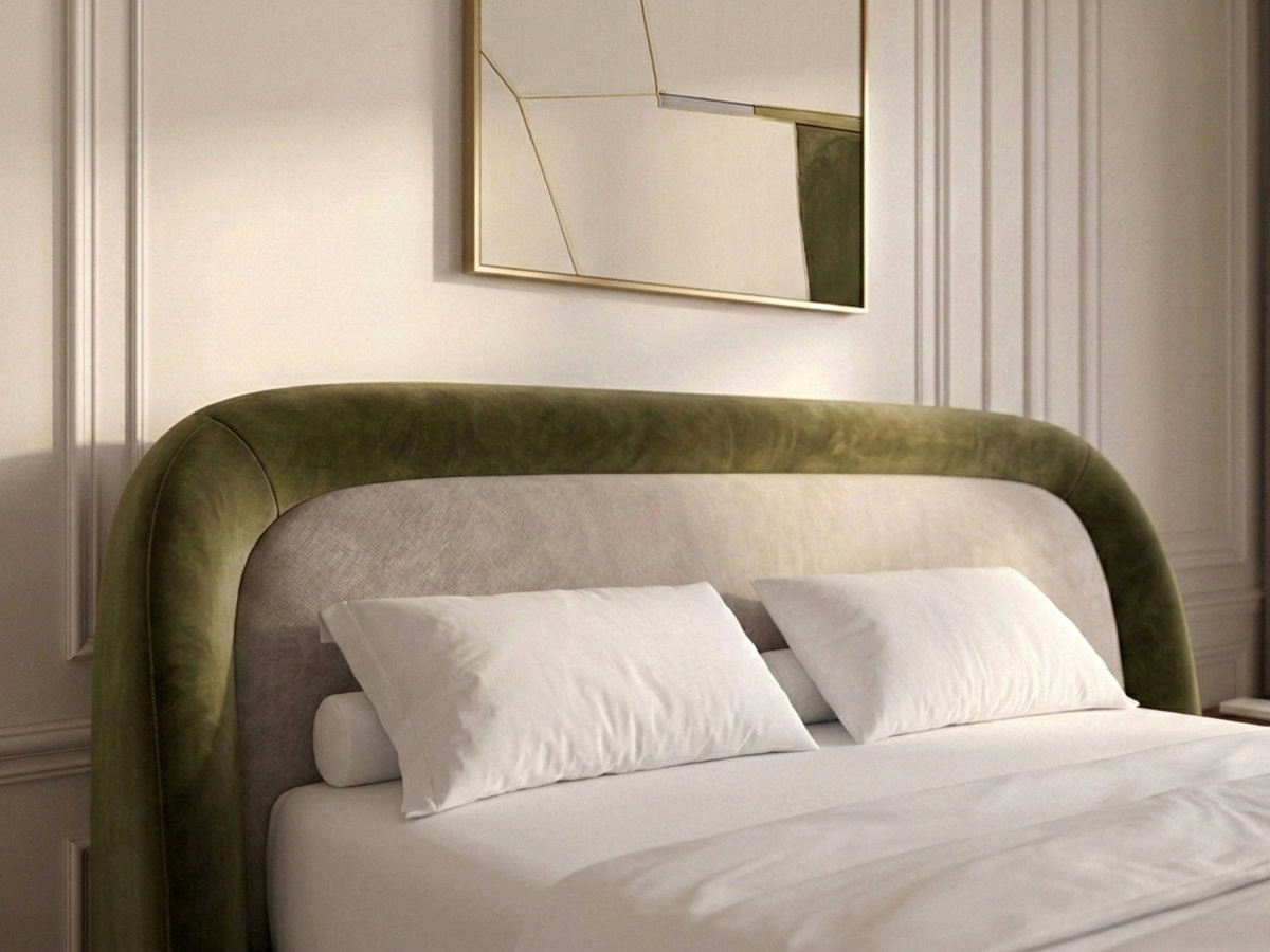 Lit coffre SAM velours lisse vert — vue 5