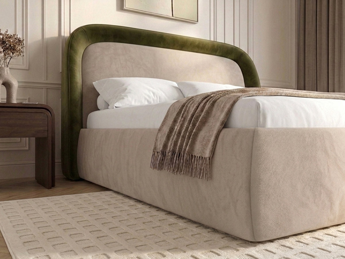 Lit coffre SAM velours lisse vert — vue 6