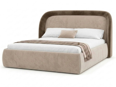 Lit coffre SAM tissu velours lisse