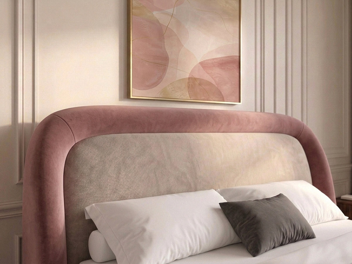 Lit coffre SAM tissu velours lisse
