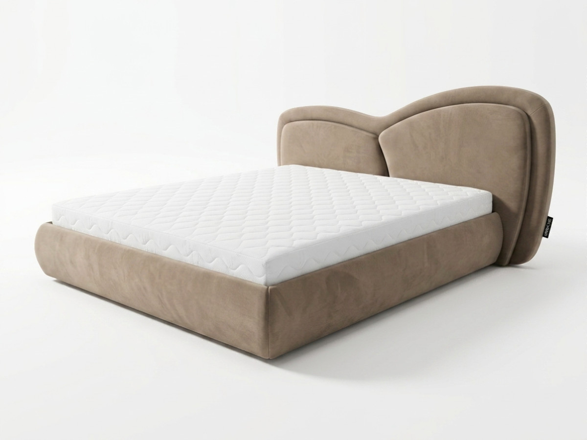 Laag bed DANIELA in glad fluweel