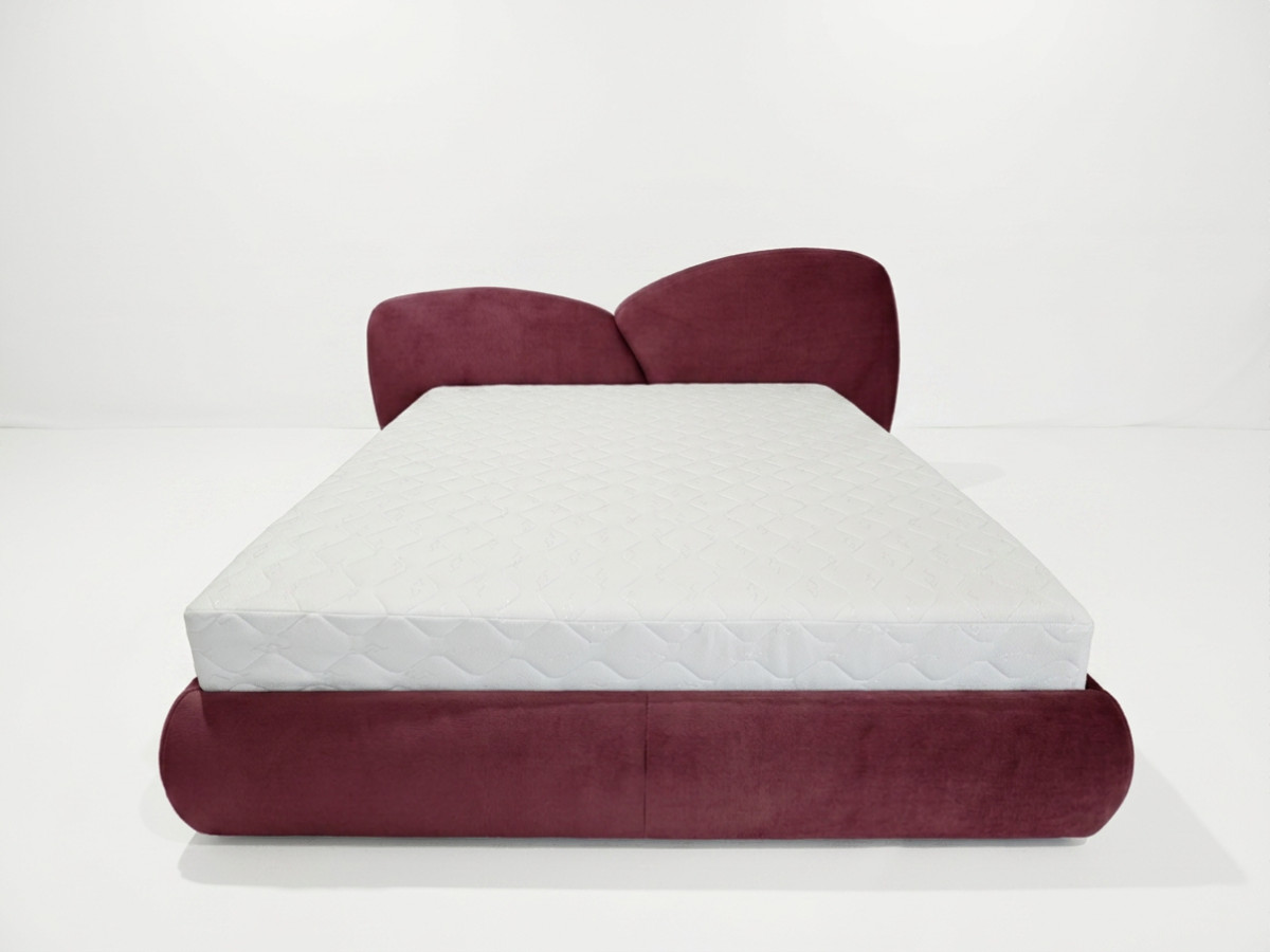 Lit bas DANAE velours lisse rouge — vue 6