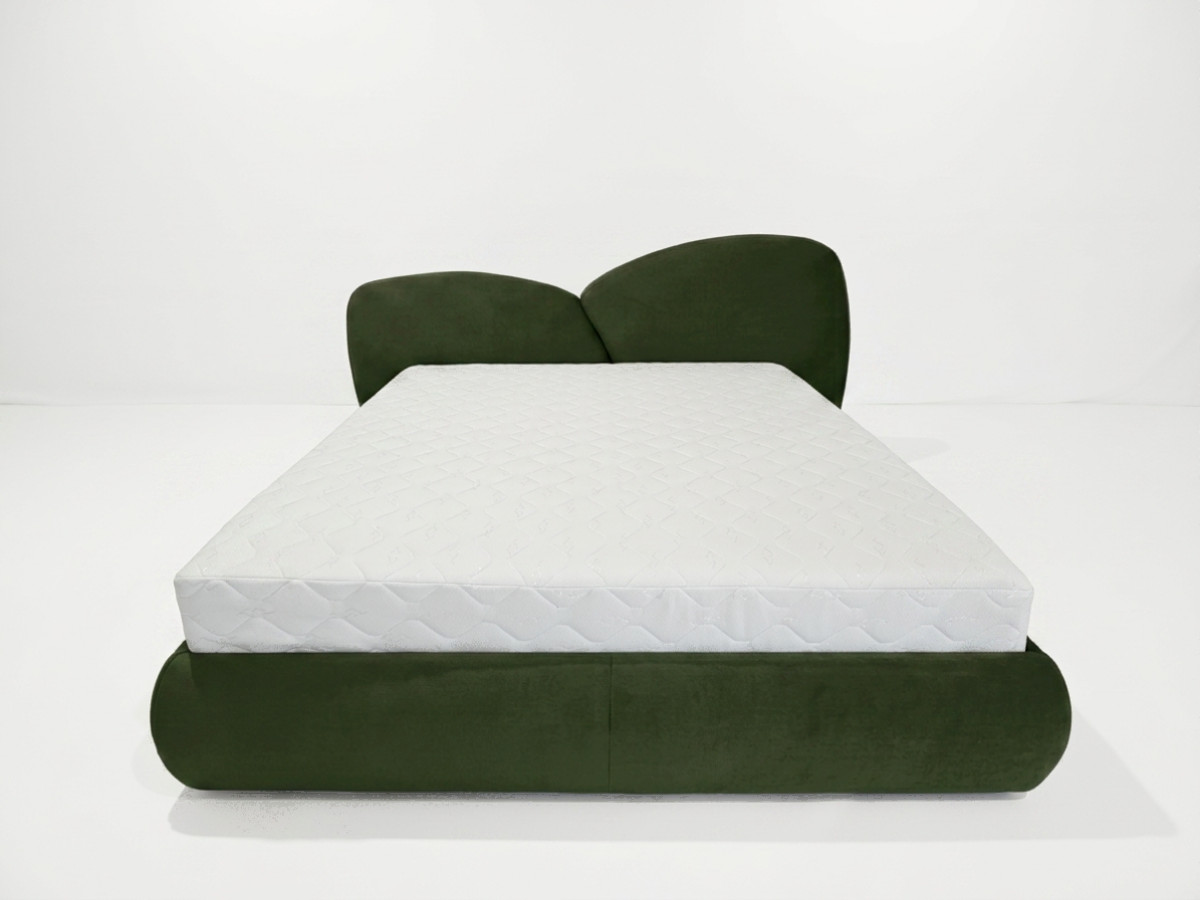 Lit bas DANAE velours lisse vert — vue 6