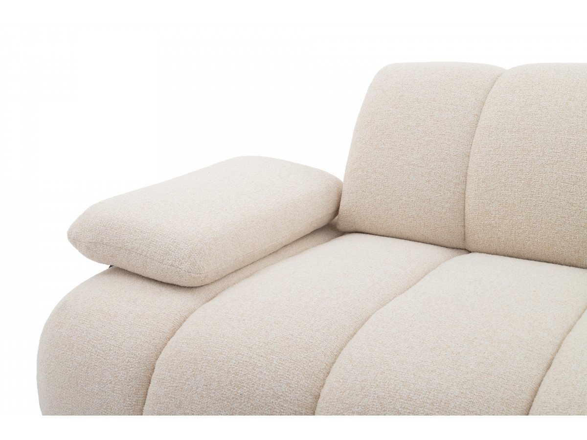 Canapé droit 4 places avec dossier rétractable RIVOLI tissu chiné