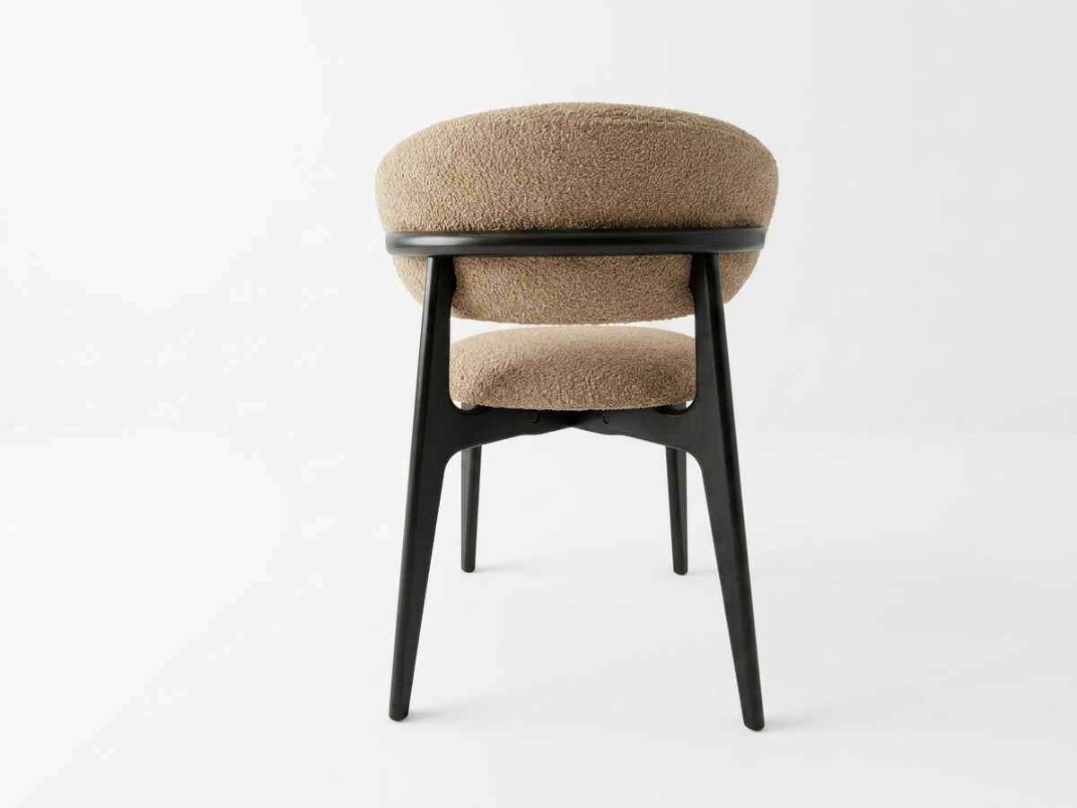 Set van 2 stoelen van beukenhout ROSINE bouclé stof