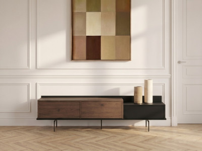 Meuble TV 2 portes 1 tiroir 200 cm FREDA