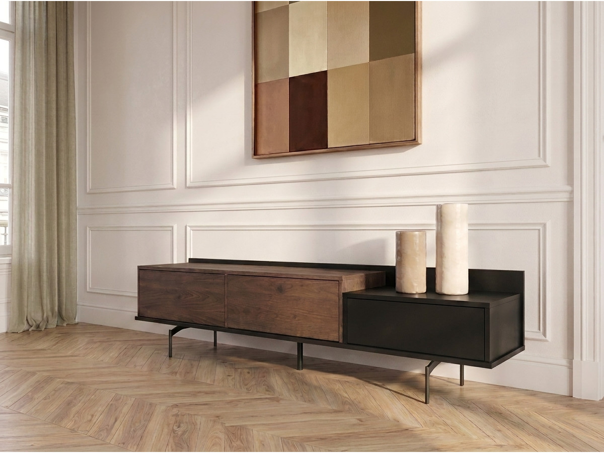 FREDA tv-meubel 2 deuren 1 lade 200 cm