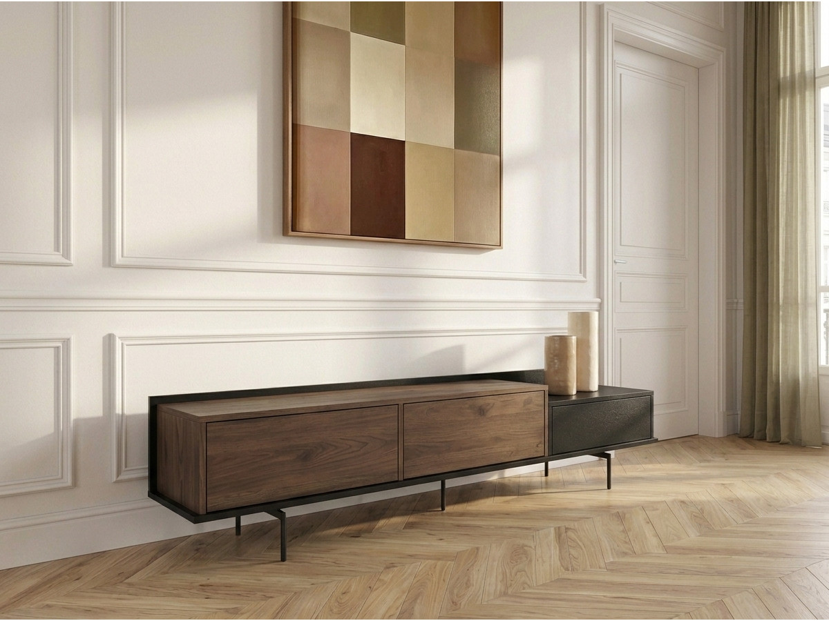 FREDA tv-meubel 2 deuren 1 lade 200 cm