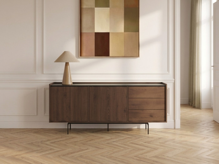 Buffet 2 portes 3 tiroirs 170 cm FREDA