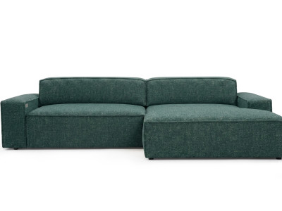 Canapé d'angle convertible avance-recule électrique ABEL tissu chiné
