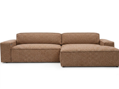 Canapé d'angle convertible avance-recule électrique ABEL tissu chiné