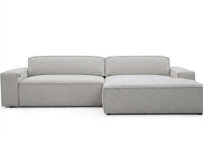 Canapé d'angle convertible avance-recule électrique ABEL tissu chiné
