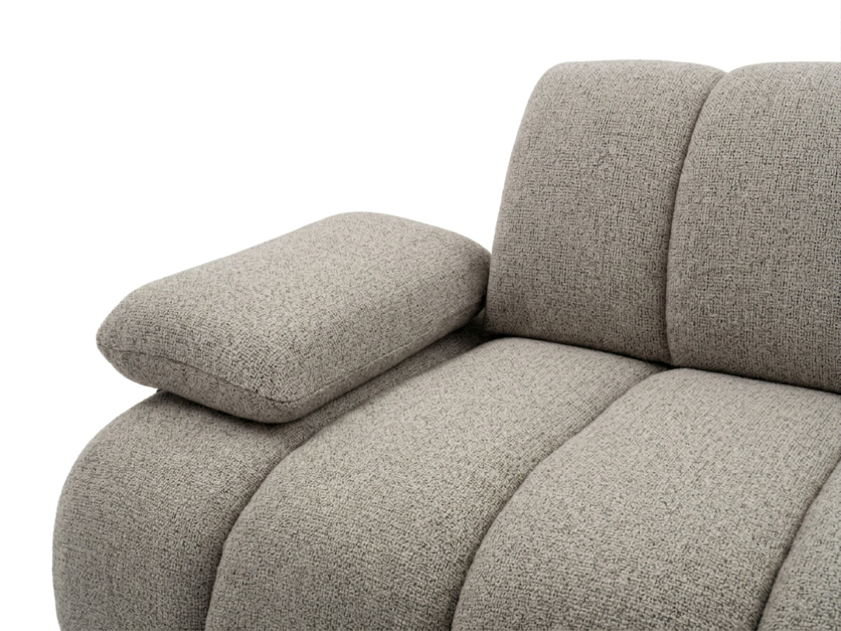 Canapé droit 4 places avec dossier rétractable RIVOLI tissu chiné
