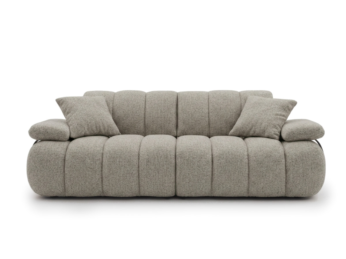 Canapé droit 4 places avec dossier rétractable RIVOLI tissu chiné