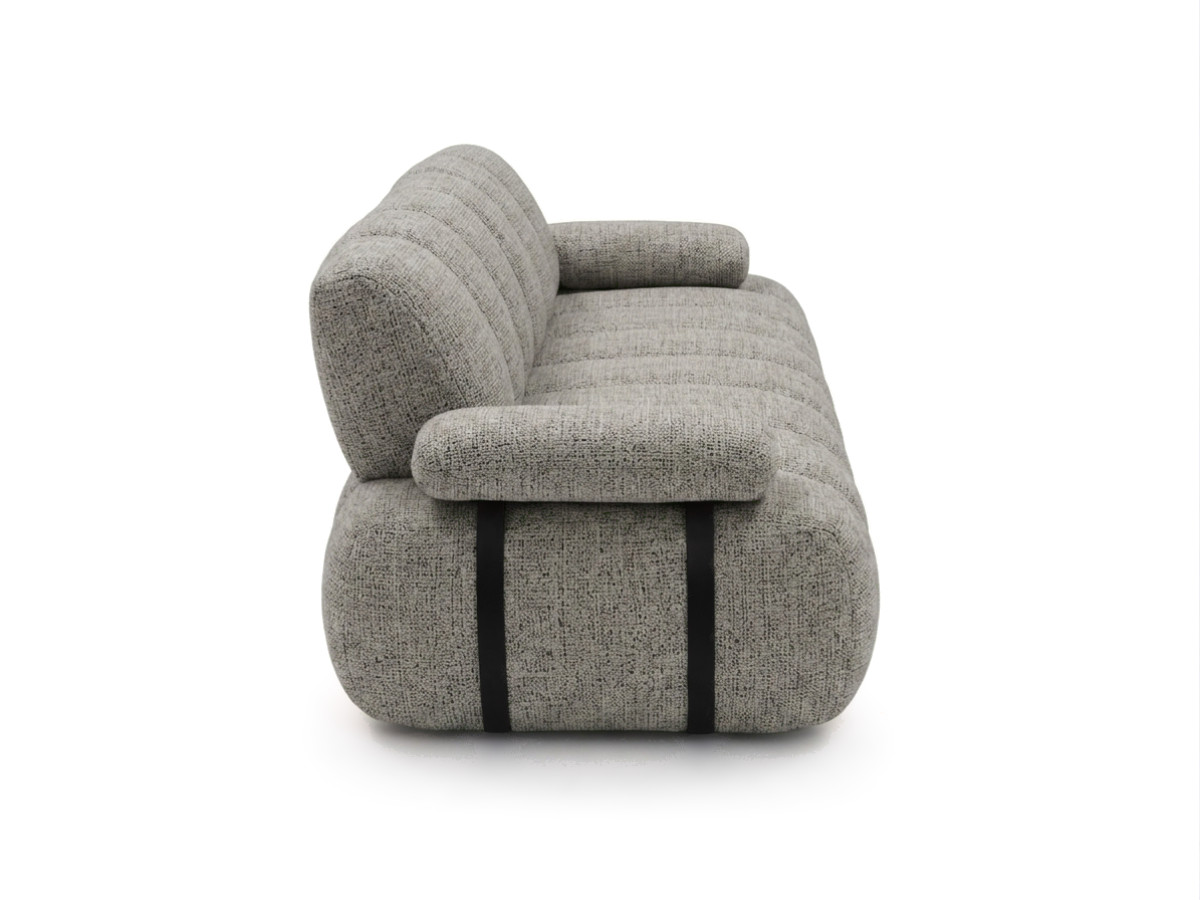 Canapé droit 4 places avec dossier rétractable RIVOLI tissu chiné