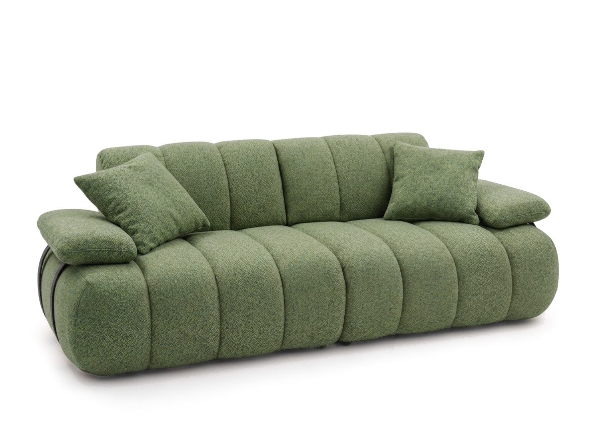 Canapé droit 4 places avec dossier rétractable RIVOLI tissu chiné