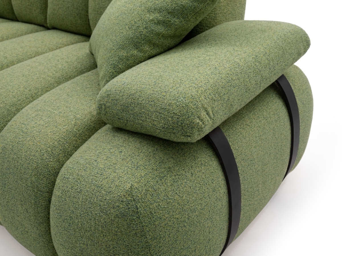 Canapé droit 4 places avec dossier rétractable RIVOLI tissu chiné
