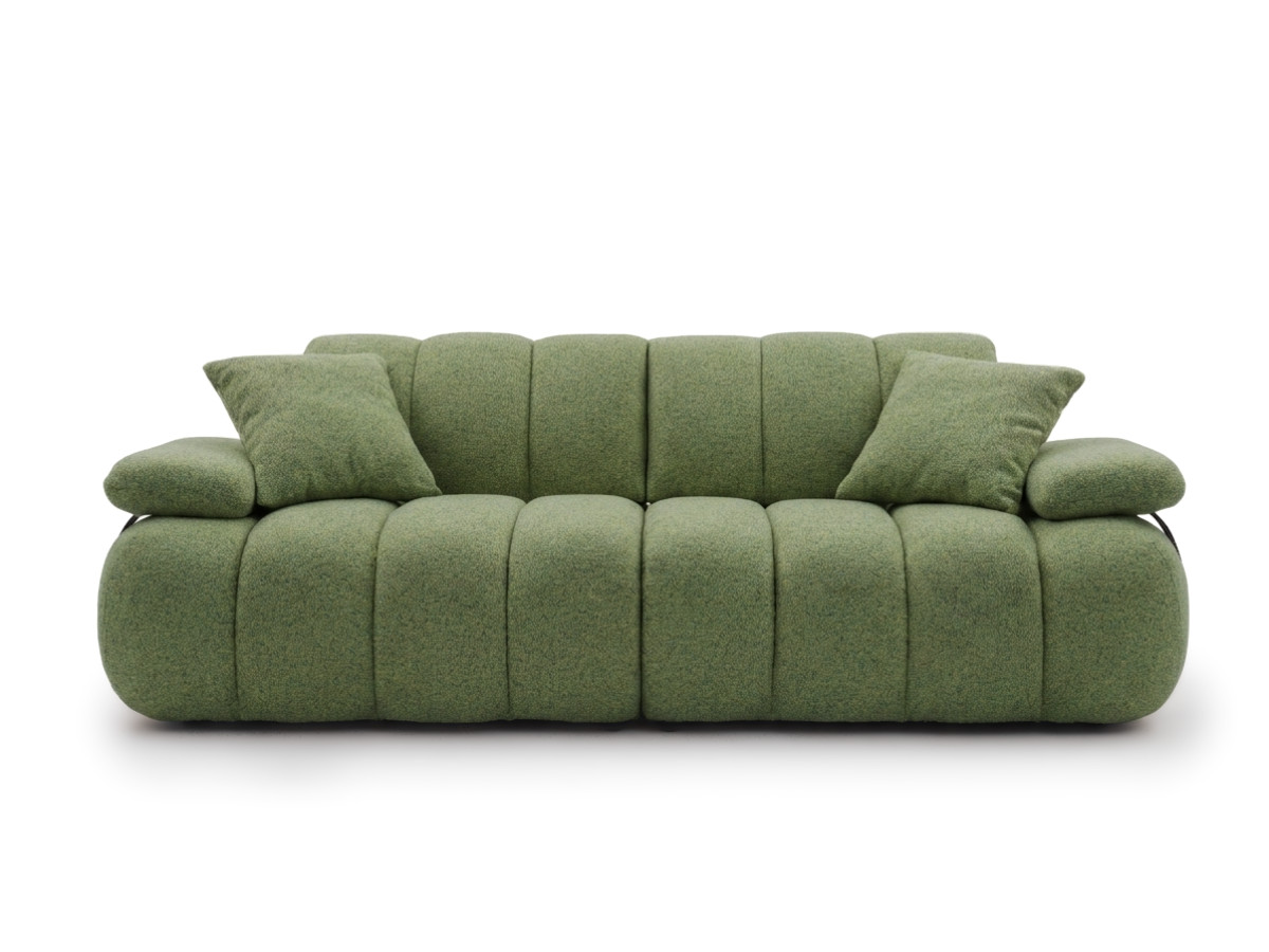 Canapé droit 4 places avec dossier rétractable RIVOLI tissu chiné