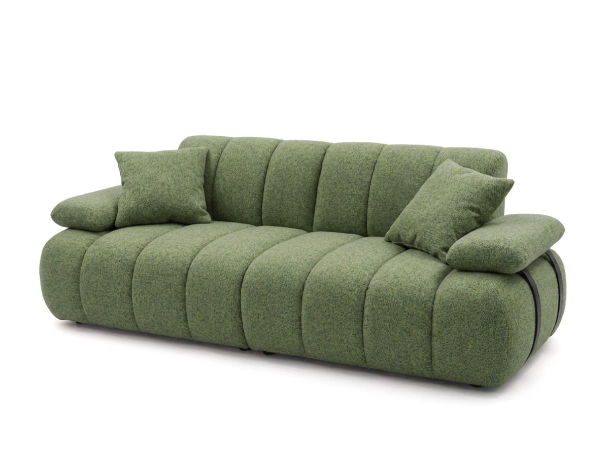 Canapé droit 4 places avec dossier rétractable RIVOLI tissu chiné