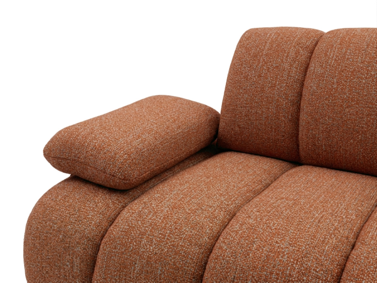 Canapé droit 4 places avec dossier rétractable RIVOLI tissu chiné