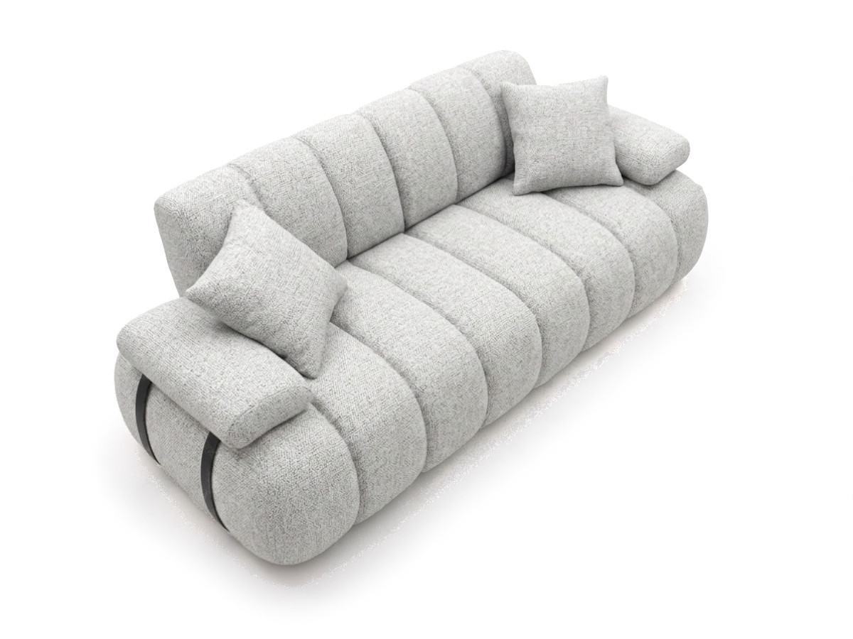 Canapé droit 4 places avec dossier rétractable RIVOLI tissu chiné