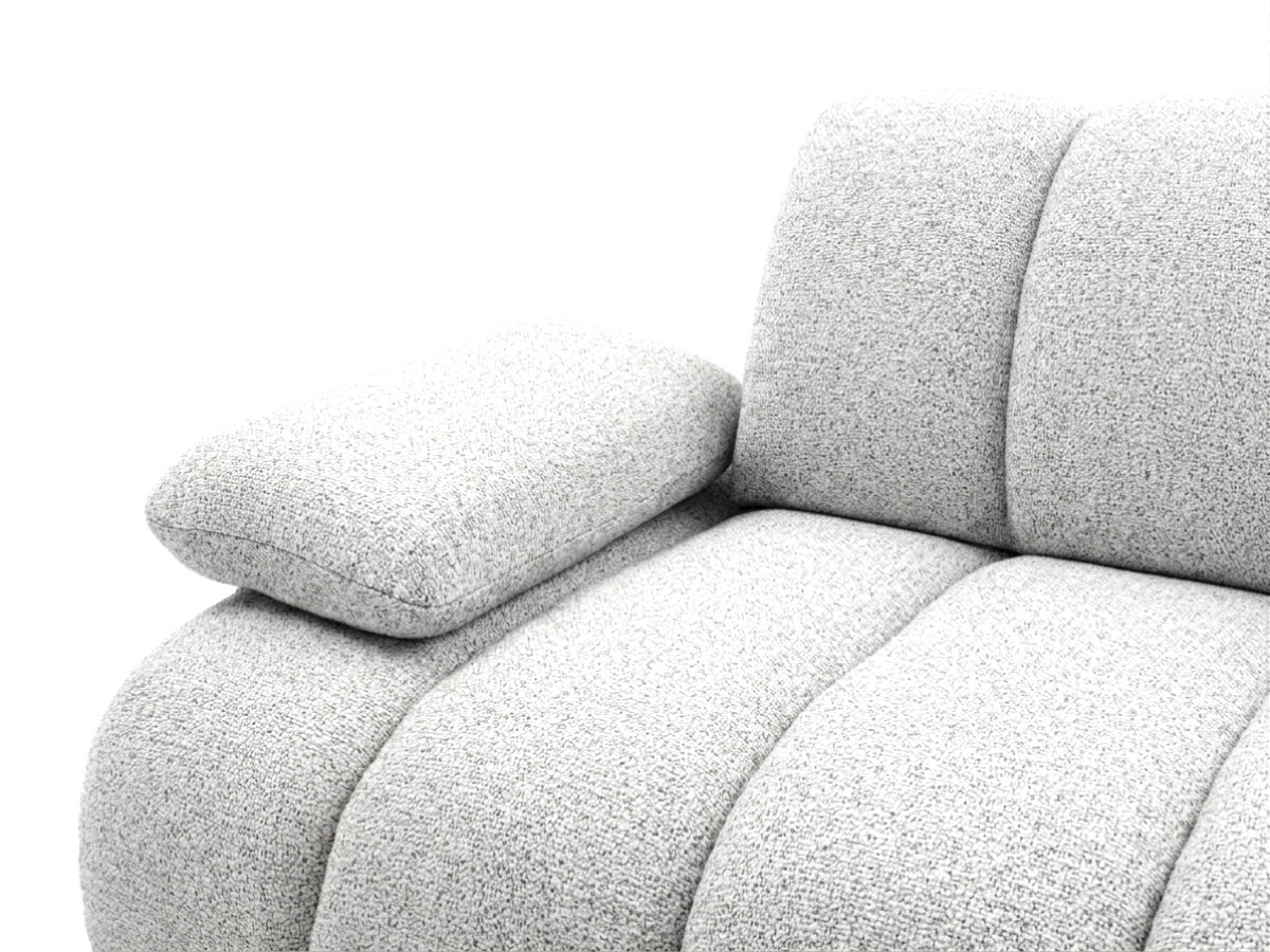 Canapé droit 4 places avec dossier rétractable RIVOLI tissu chiné
