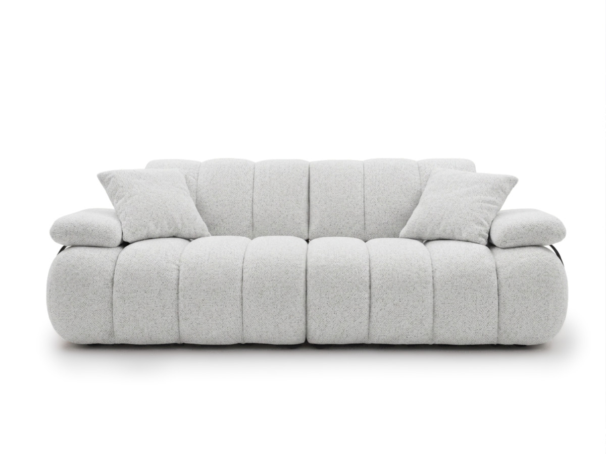 Canapé droit 4 places avec dossier rétractable RIVOLI tissu chiné