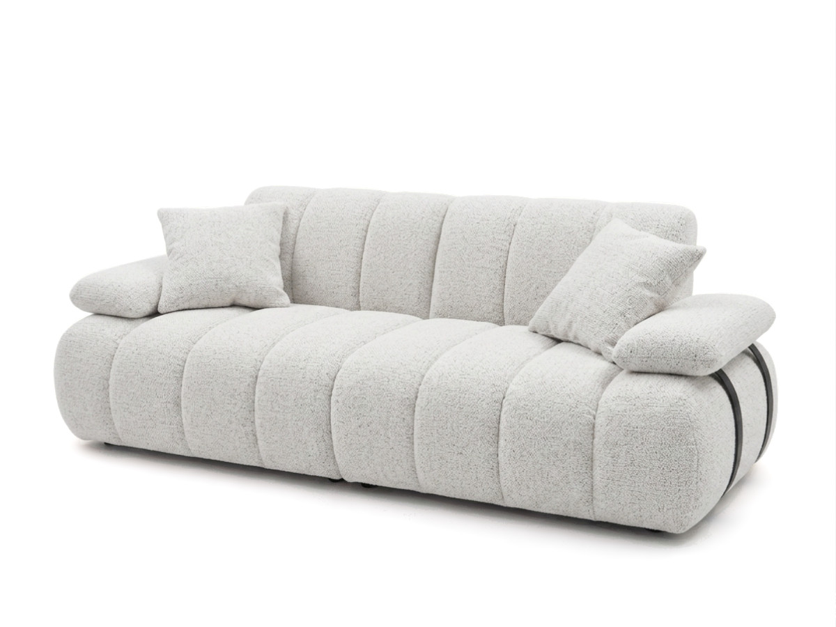 Canapé droit 4 places avec dossier rétractable RIVOLI tissu chiné