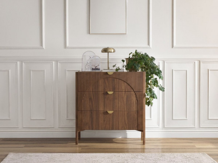 Commode 3 tiroirs LOLA plaqué frêne