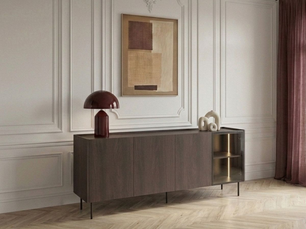 AURORA dressoir 4 deuren 220 cm met ledverlichting