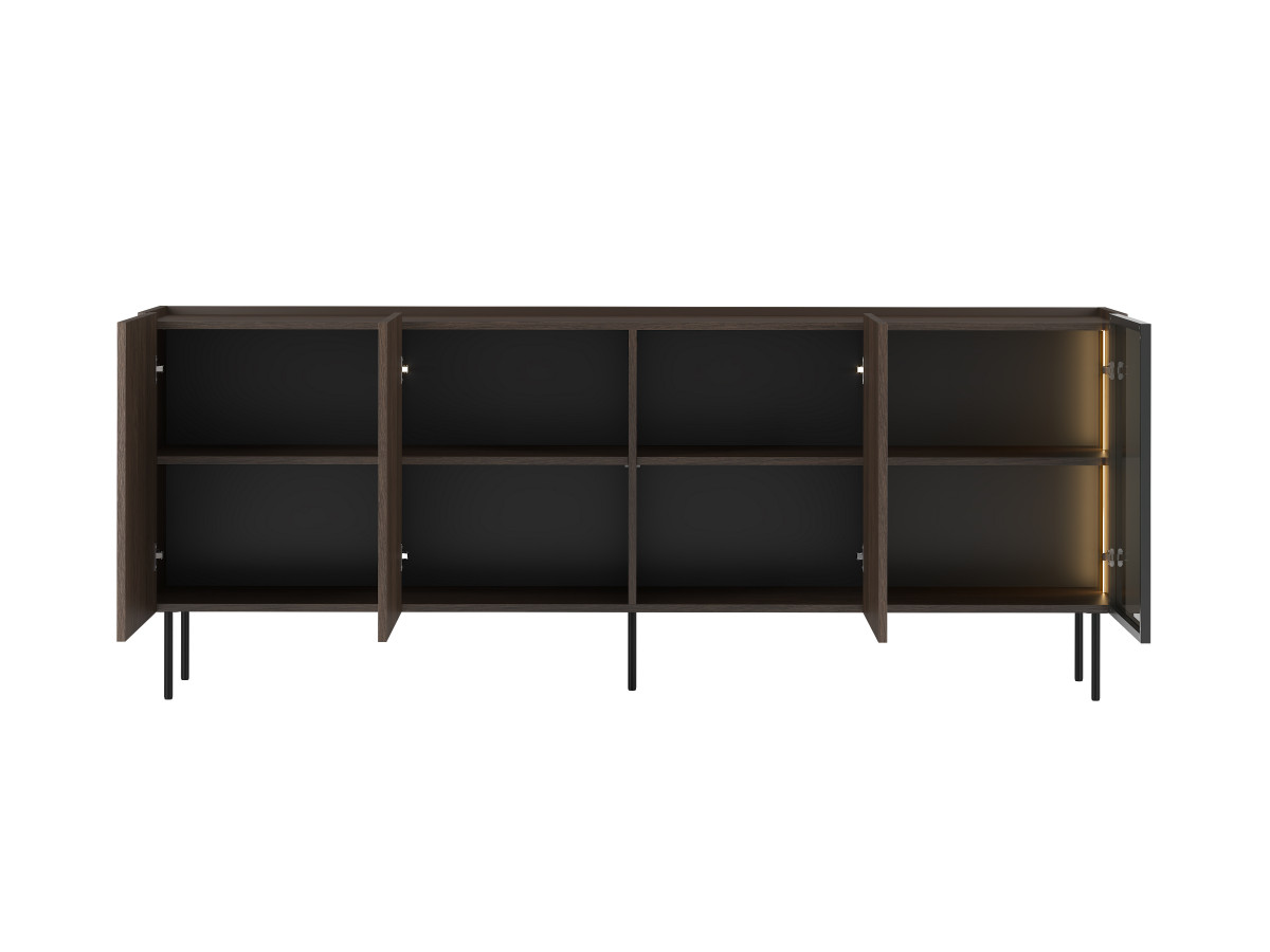 AURORA dressoir 4 deuren 220 cm met ledverlichting