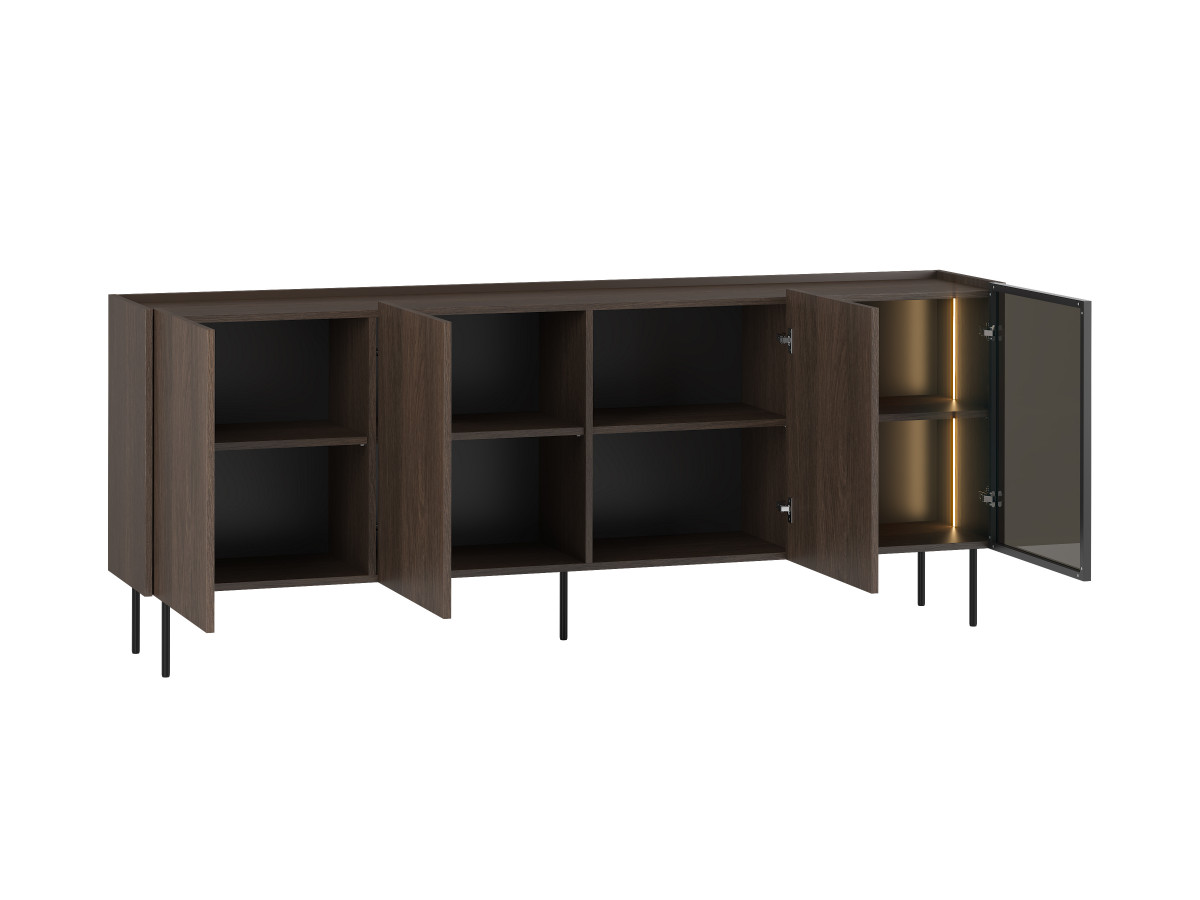 AURORA dressoir 4 deuren 220 cm met ledverlichting