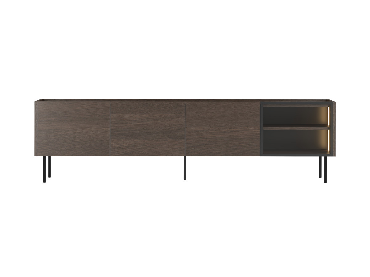 Meuble TV 4 portes 220 cm AURORA avec LEDS