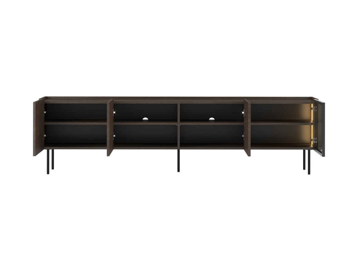 Meuble TV 4 portes 220 cm AURORA avec LEDS