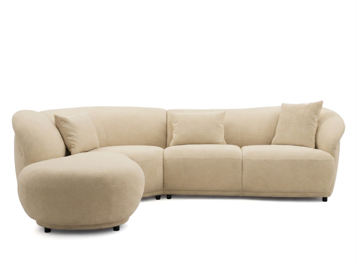 vaste hoeksoutfa nora in chenille stof gekleurd beige