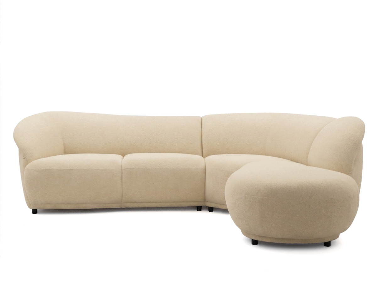 vaste hoeksoutfa nora in chenille stof gekleurd beige