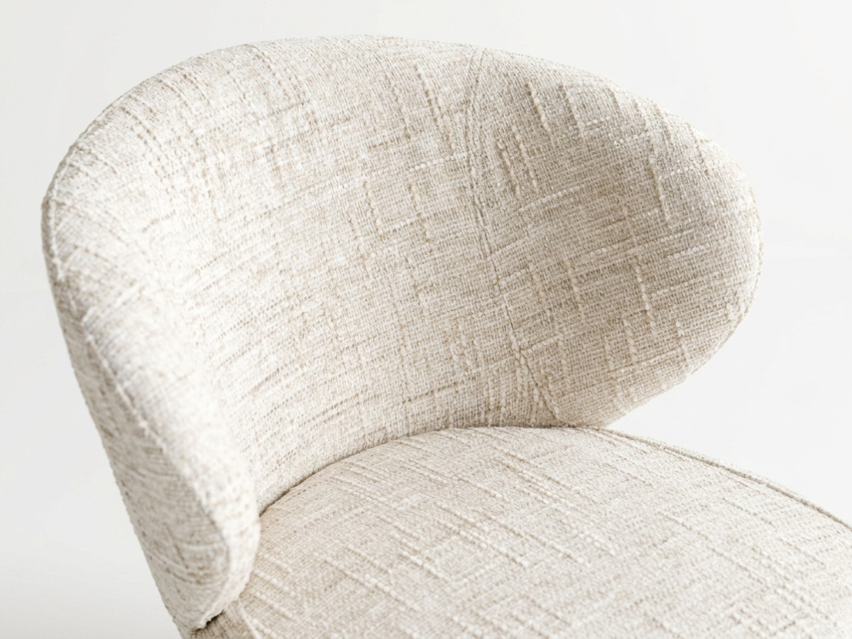 Lot de 2 chaises ANNE placage chêne massif et tissu texturé
