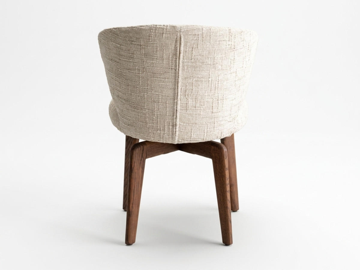 Lot de 2 chaises ANNE placage chêne massif et tissu texturé